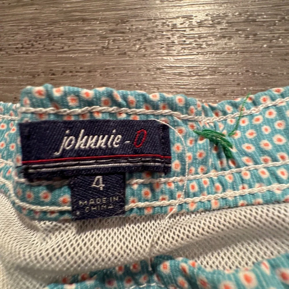 Johnnie O Swim Trunks Boys 4 Blue Floral Print Board Shorts Beachwear Lined Surf